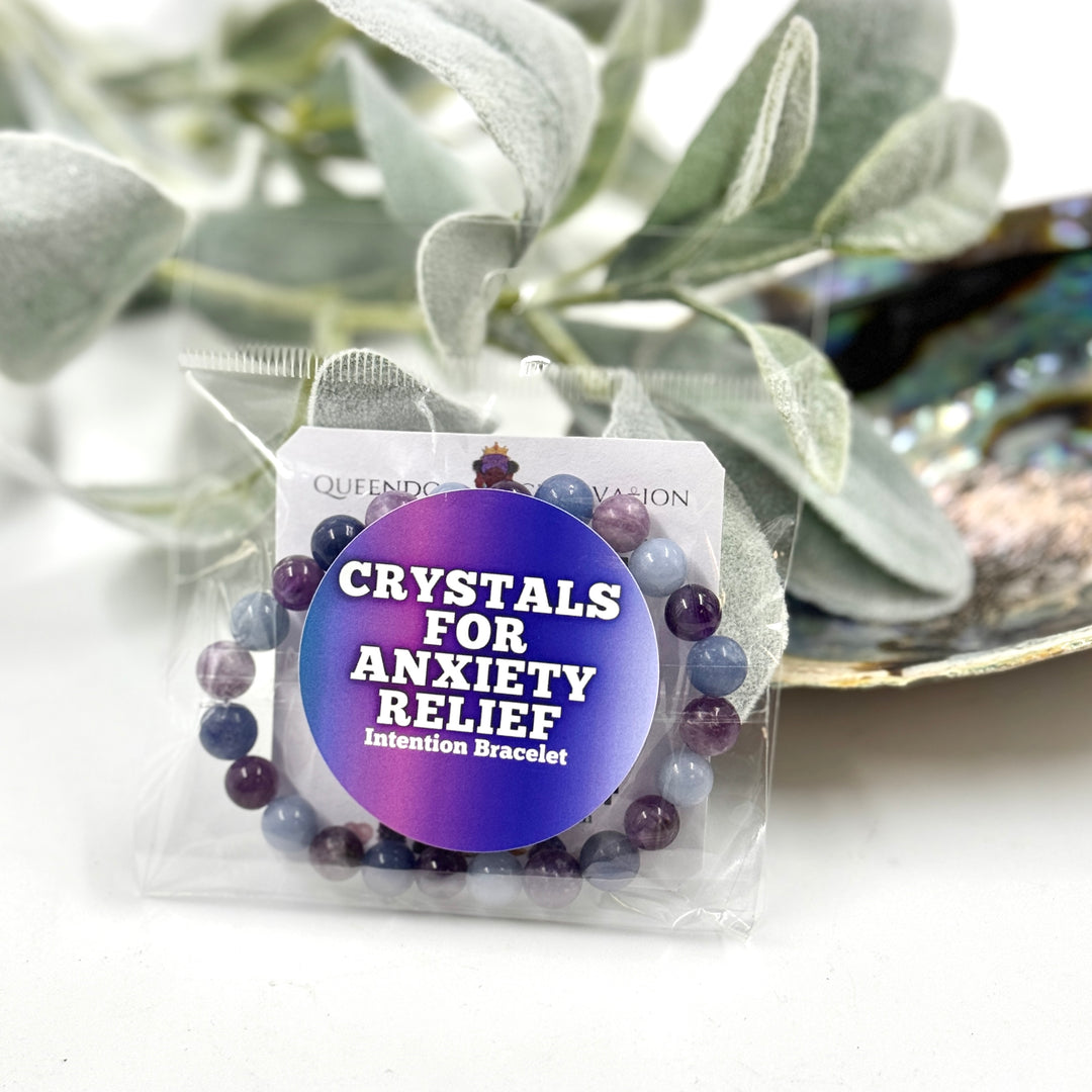 Crystals for Anxiety Stretch Bracelet (8mm)