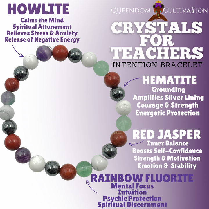 Crystals for Teachers Stretch Bracelet (8mm)