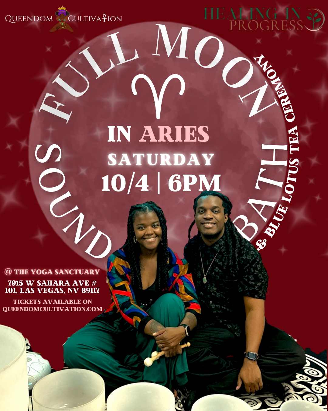 Full Moon in Aries Sound Bath & Blue Lotus Tea Ceremony