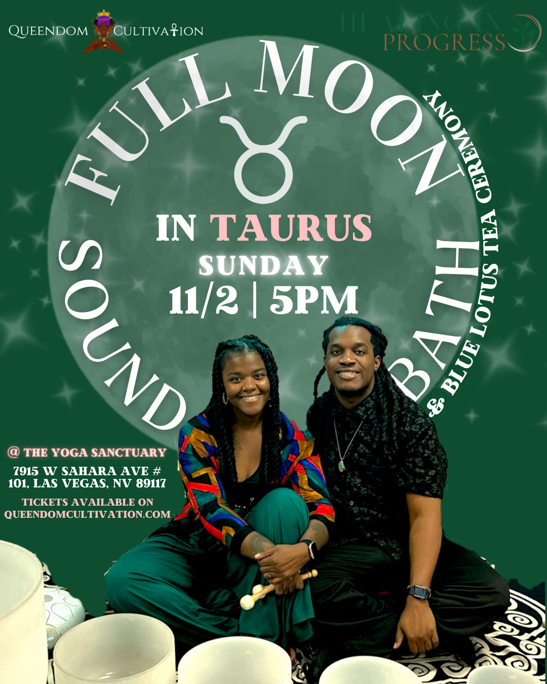 Full Moon in Taurus Sound Bath & Blue Lotus Tea Ceremony