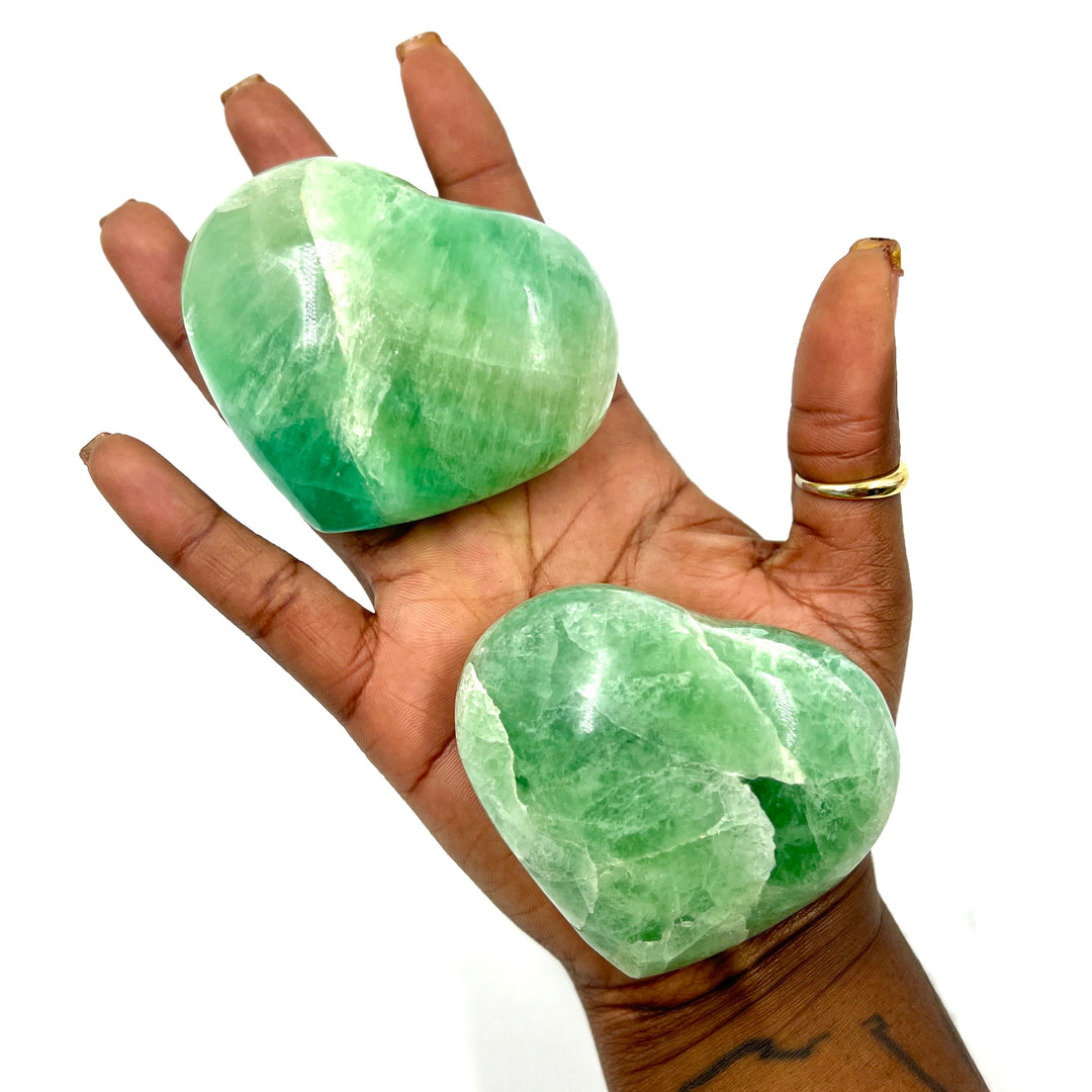 Green Fluorite Heart