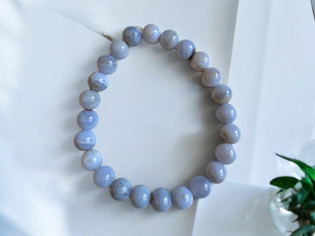 Blue Lace Agate Stretch Bracelet (8mm)