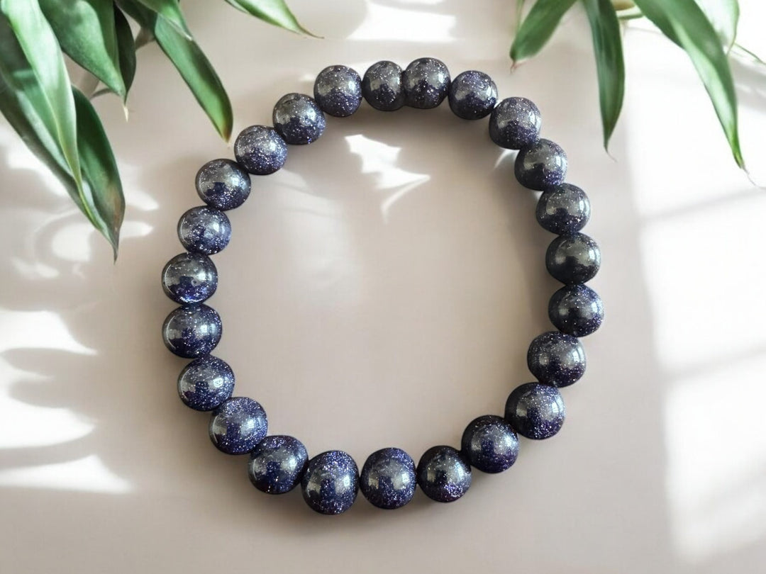 Blue Goldstone Stretch Bracelet (8mm)