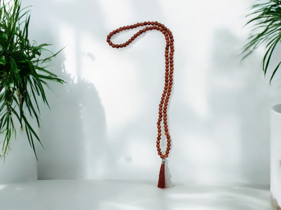 Goldstone Mala Beads