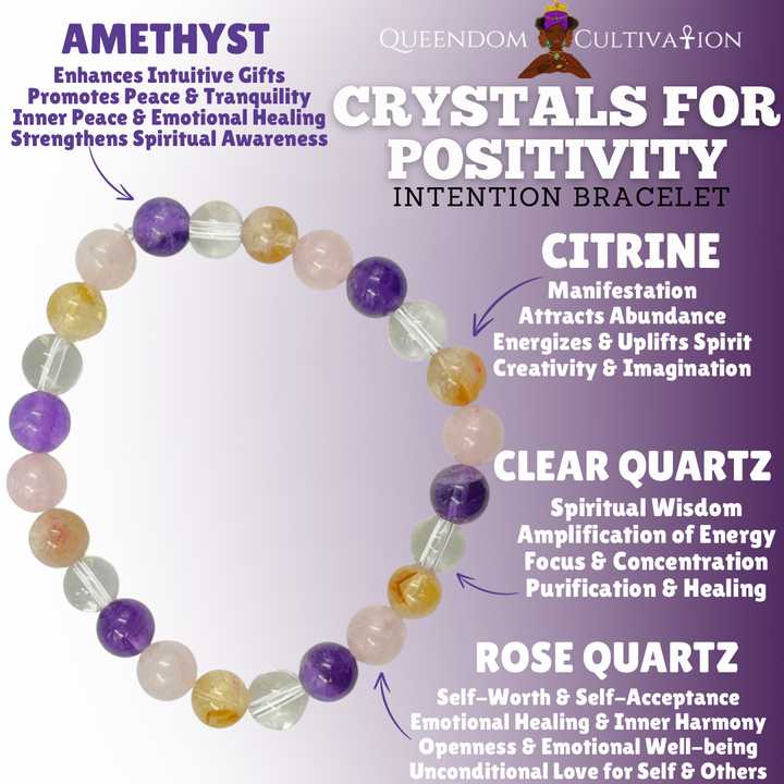 Crystals for Positivity Stretch Bracelet (8mm)