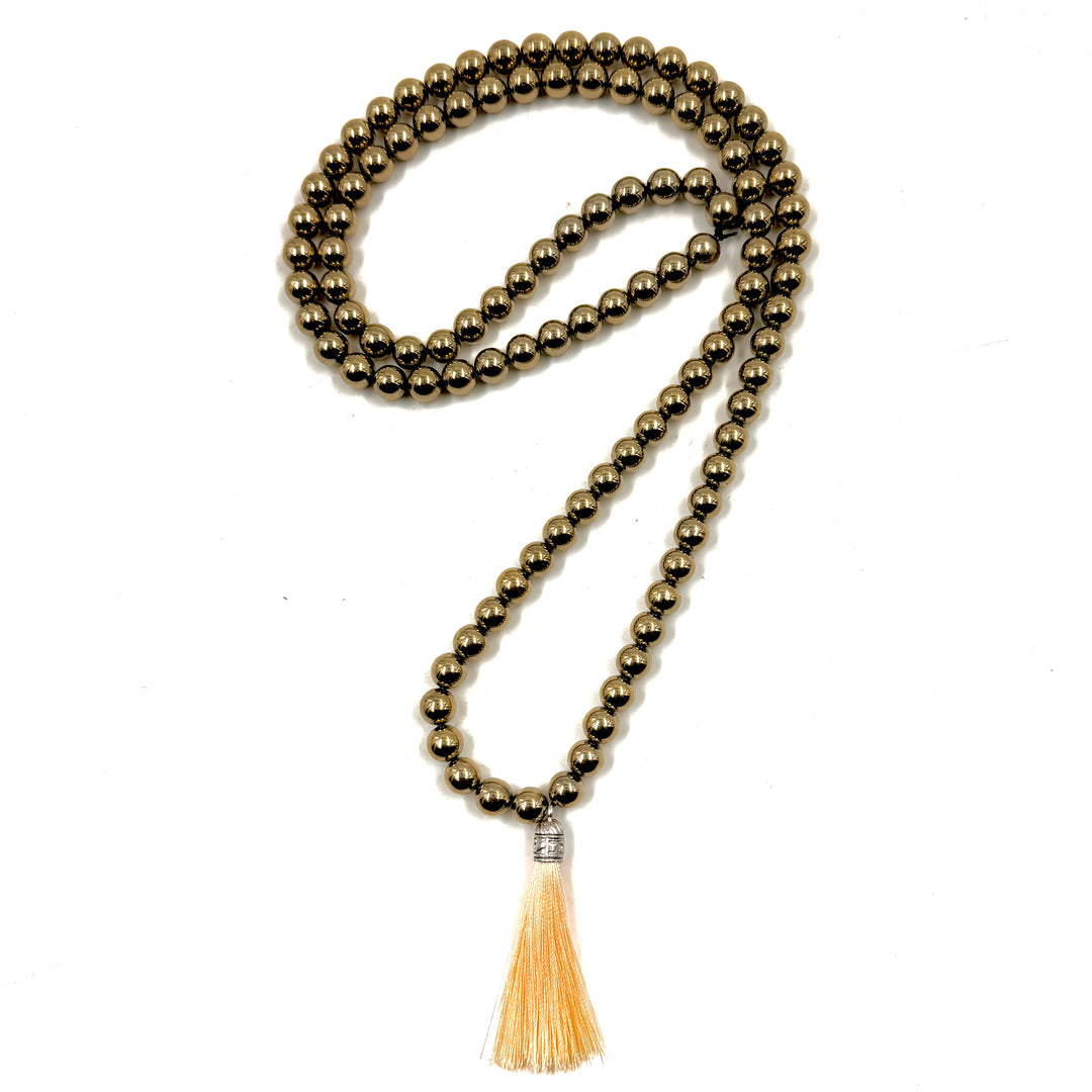 Pyrite Mala Beads