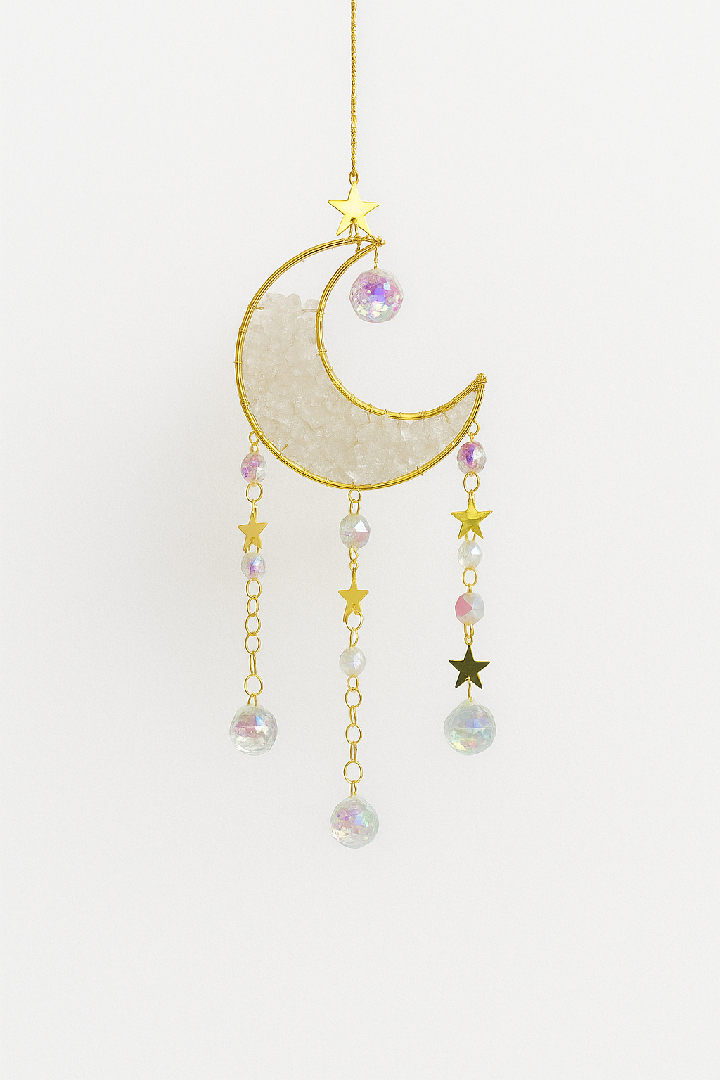 Clear Quartz Suncatcher for Energy Clarity & Positive Vibes