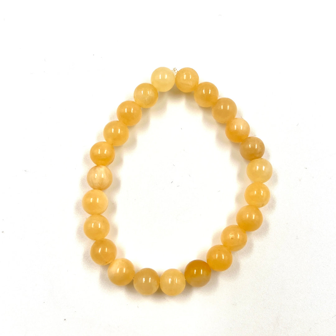 Yellow Jade Stretch Bracelet (8mm)