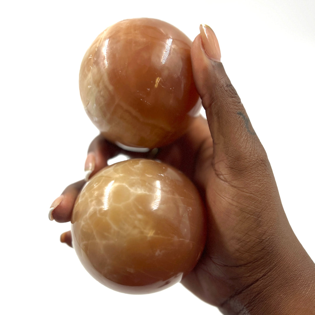 Honey Calcite Sphere