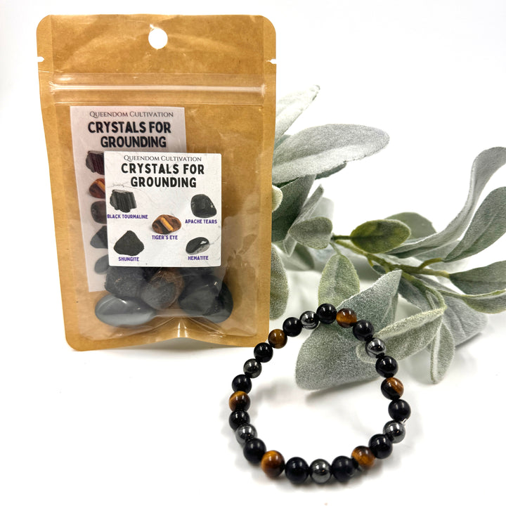 Crystals for Grounding w/Stretch Bracelet