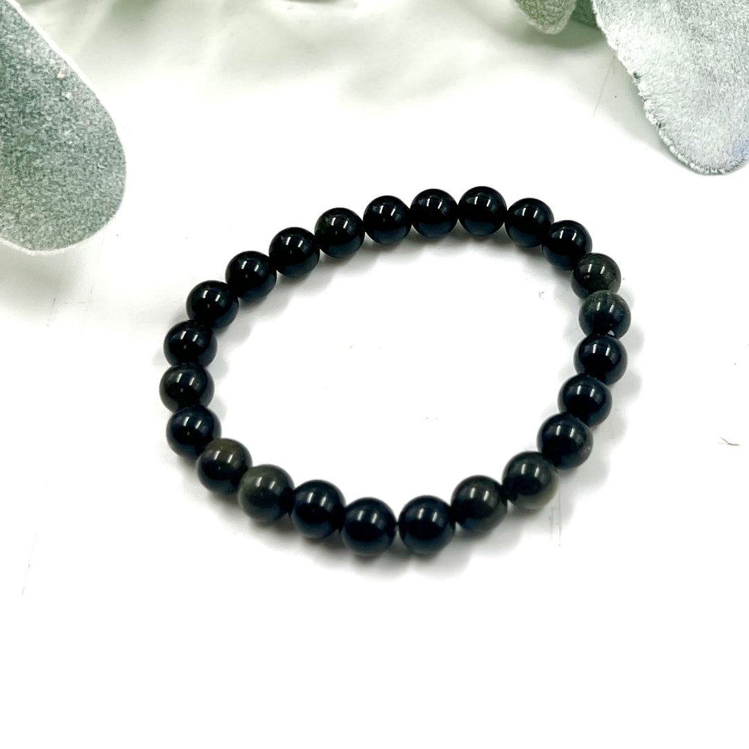 Black Obsidian Stretch Bracelet (8mm)