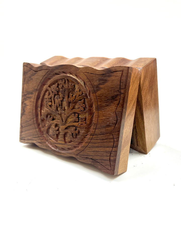 Hand Crafted Tree of Life Wooden Storage Box