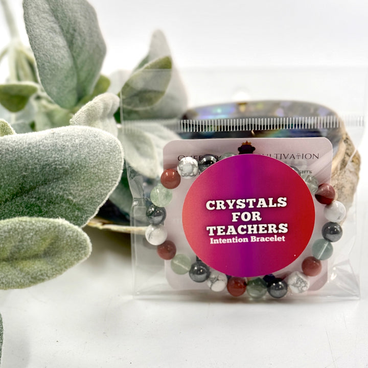 Crystals for Teachers Stretch Bracelet (8mm)