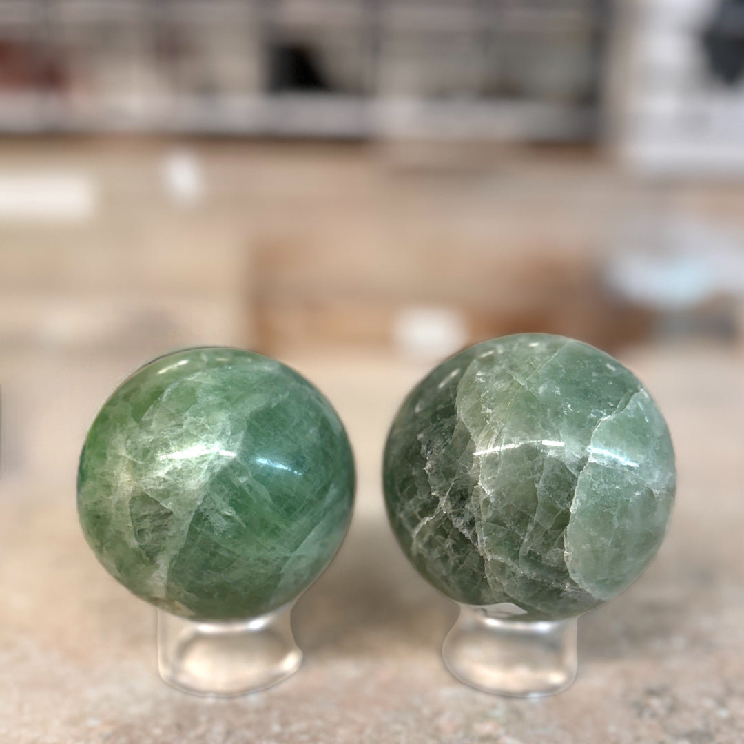 Green Fluorite Sphere