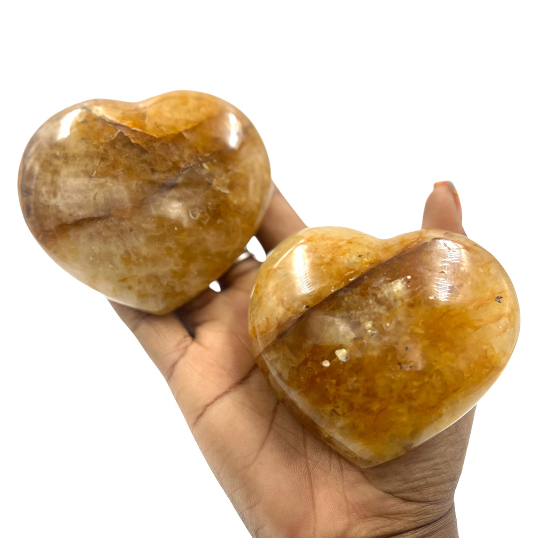 Golden Healer Quartz Heart