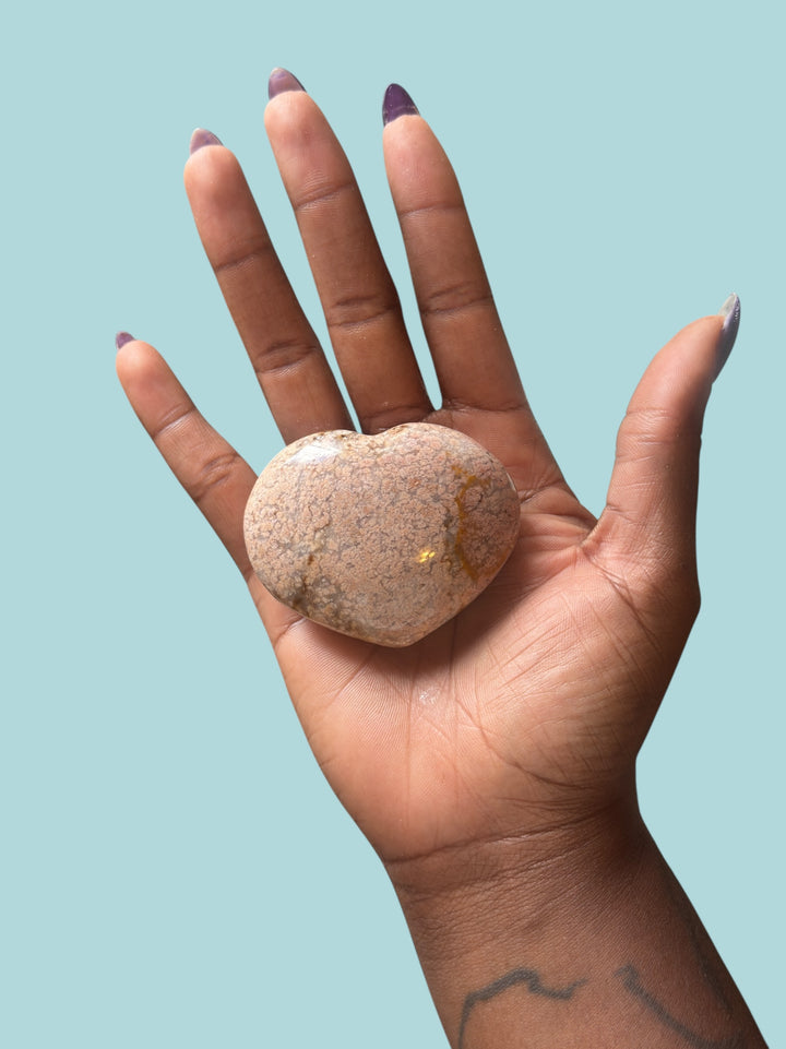 Flower Agate Heart – Stress Relief & Personal Growth Stone