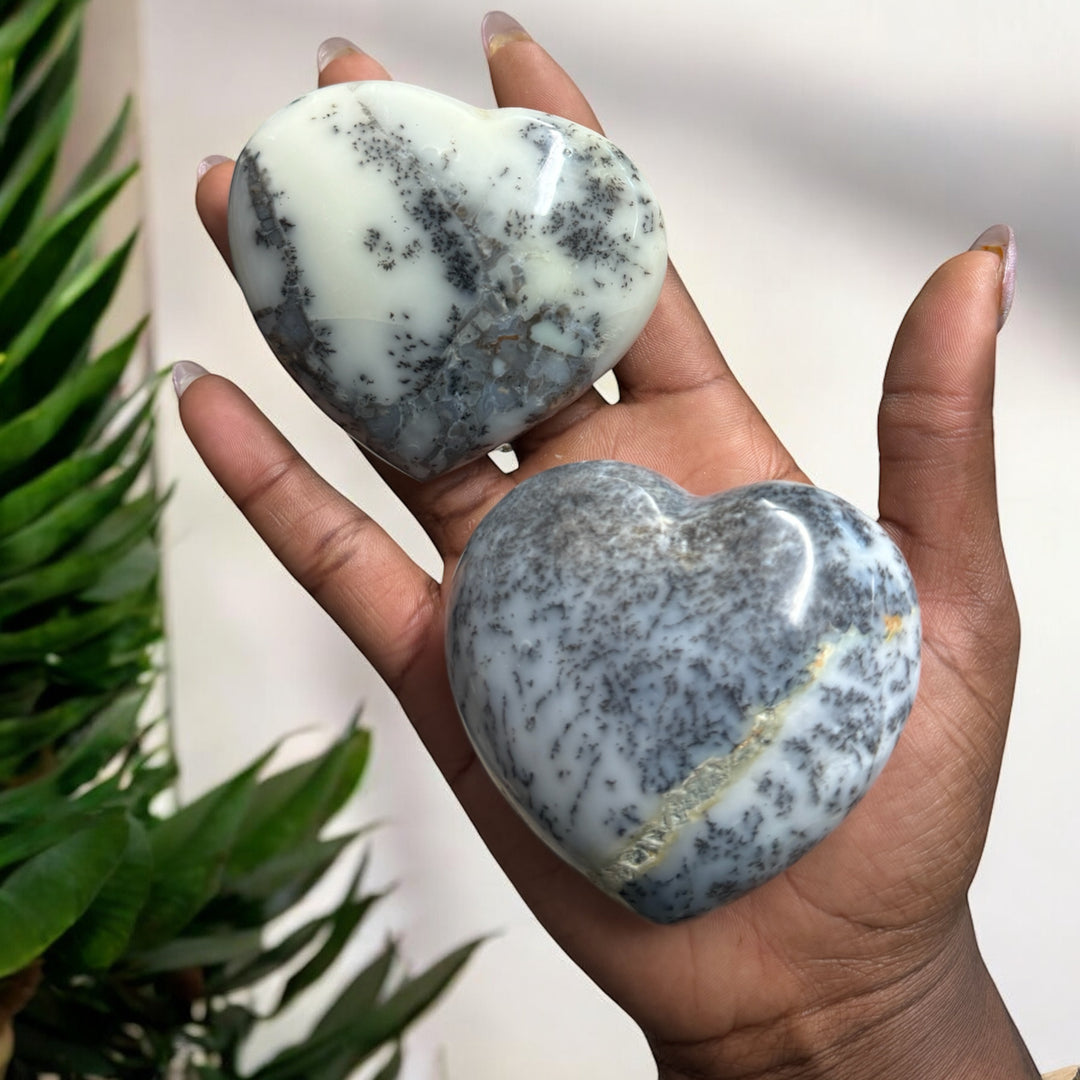 Dendritic Opal Heart