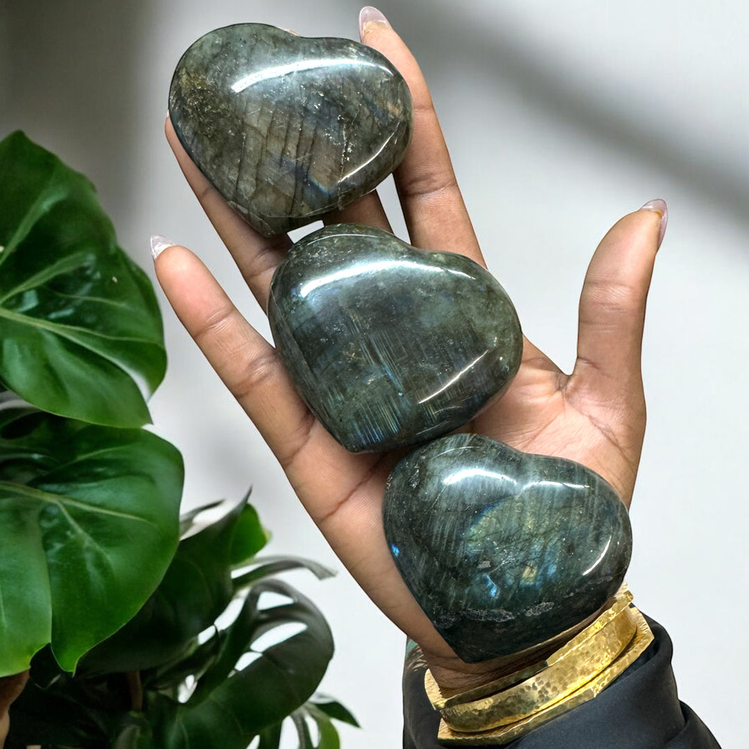 Labradorite Heart