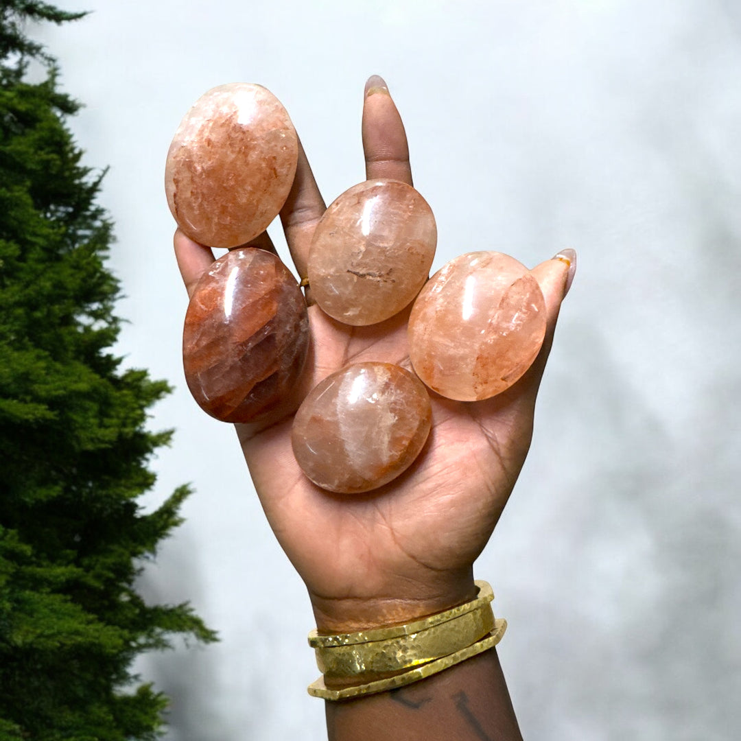 Fire Quartz Palm Stone