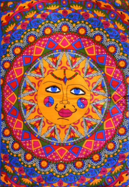 Multi-Color Sun Tapestry