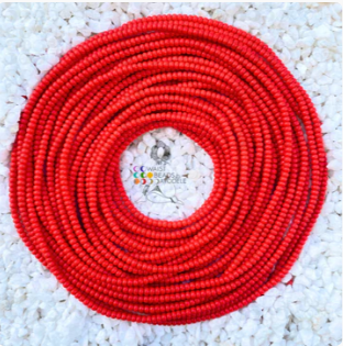 Red Strength Waist Beads (55 in.)