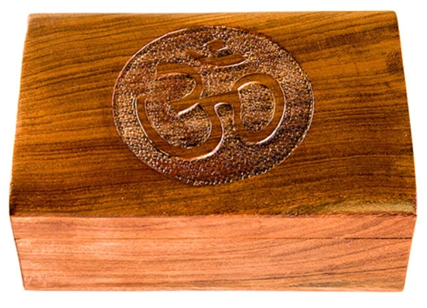 OM Carved Storage Box