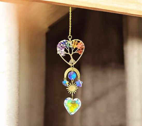 7 Chakra Heart Tree of Life Sun Catcher