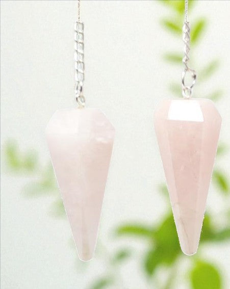 Rose Quartz Pendulum for Heart Healing and Intuition