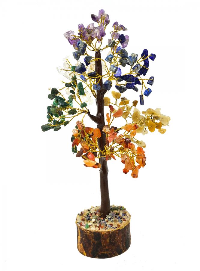 7 Chakra Tree of Life Crystal Tree - (300 Assorted Gems)