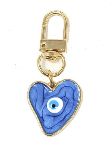 Evil Eye Heart Keychain