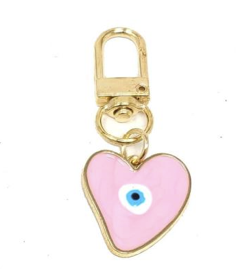 Evil Eye Heart Keychain