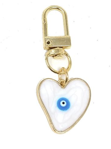 Evil Eye Heart Keychain