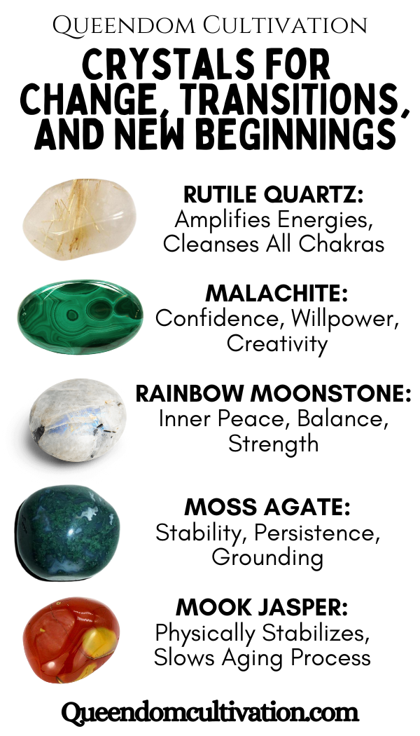 Crystals for Change, Transitions, and New Beginnings