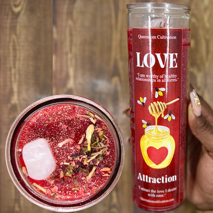 Love & Attraction Crystal Intention Candle